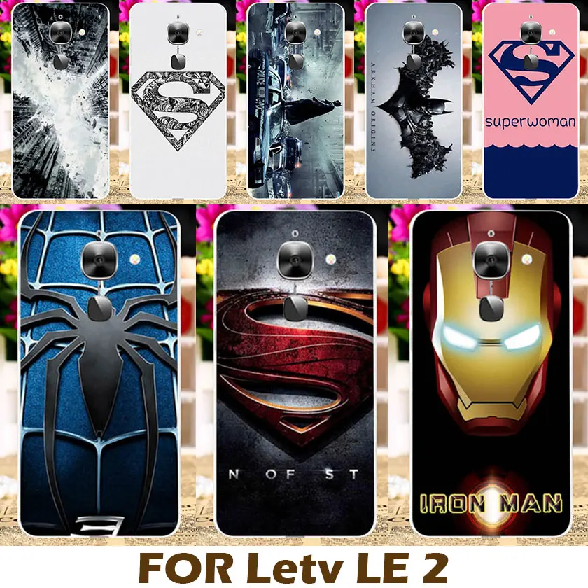 

Akabeila Batman Iron Man Superhero Soft TPU Cases Cover For LETV LeEco Le 2 Pro X20 X25 Le 2 X620 x622 X626 Silicon Covers