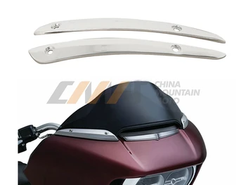 

Chrome Windshield Side Trim case for Harley Road Glide FLTRU FLTRX 2015-2017 New