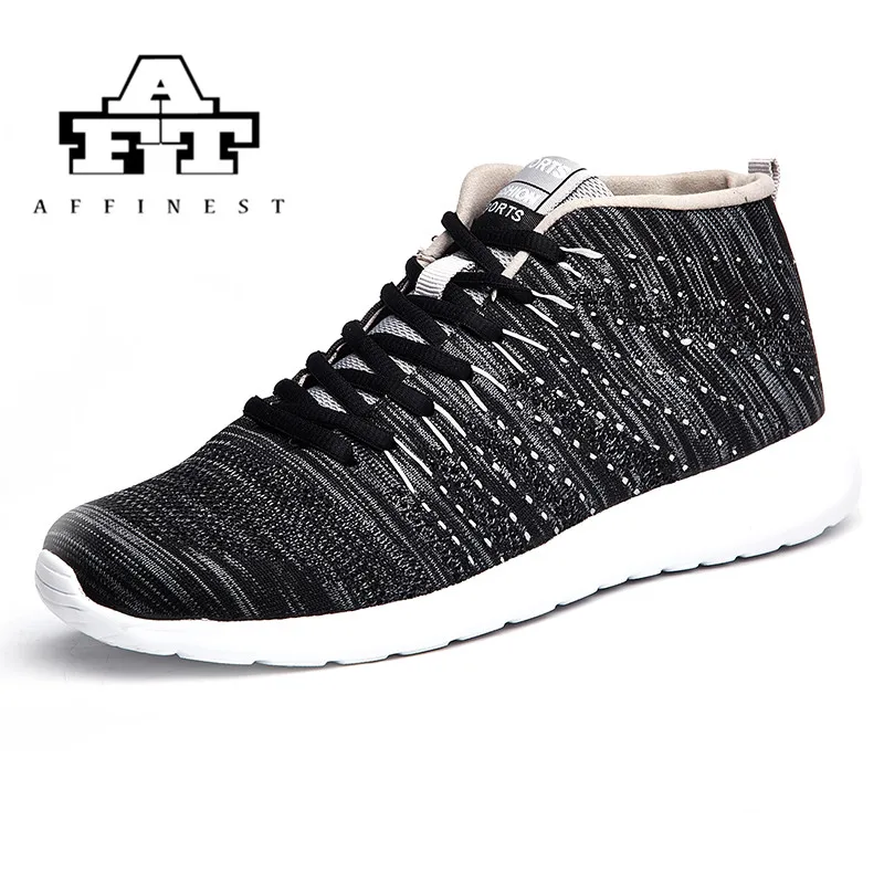 AFFINEST Mens Running Shoes High Tops Winter Sneakers Breathable Lace Up Men Boots Outdoor 