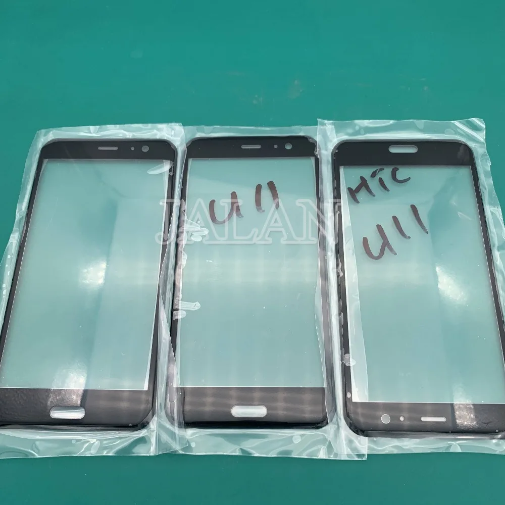 

2pcs Front glass For HTC U11 display touch Screen outer Glass Panel replacement repair with HD display no scratches