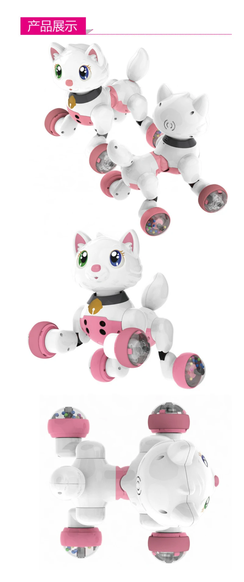 Controle de Voz Elétrico do Cão do Gato do Animal de Estimação Robô do Cão do Robô do Gato do Bebê Eletrônico do Animal de Estimação com Comando Inteligente Educacional Brinquedo Crianças 9 Animais eletrônicos