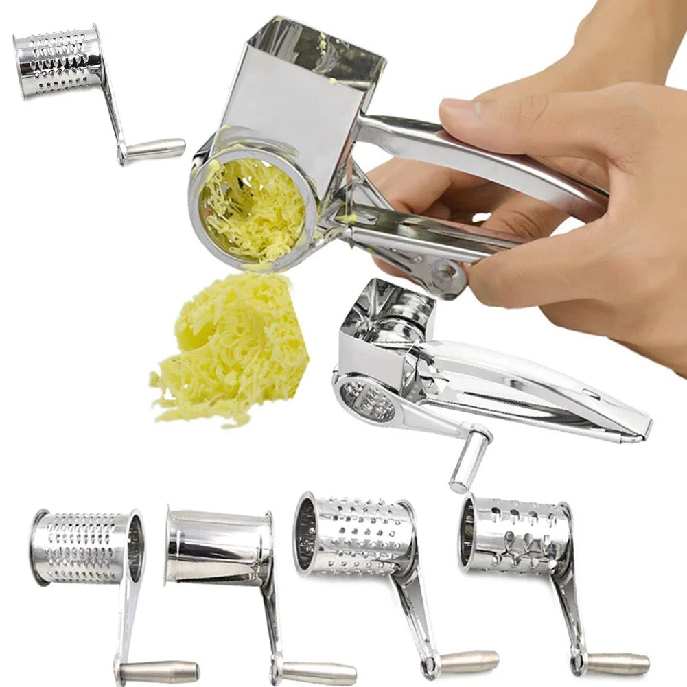 

Stainless Steel Rotary Grater Cheese Chocolates Potato Radish Garlic Cooking Baking Tools