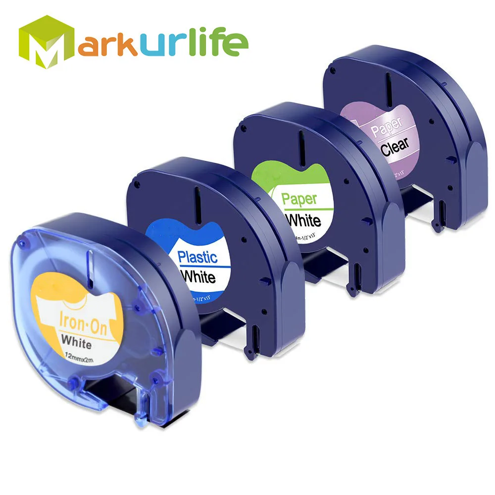 Совместим с Dymo LetraTag Tape 91200 91201 12267 12 мм 18771 металлическая ткань кассета для Plus LT 100H