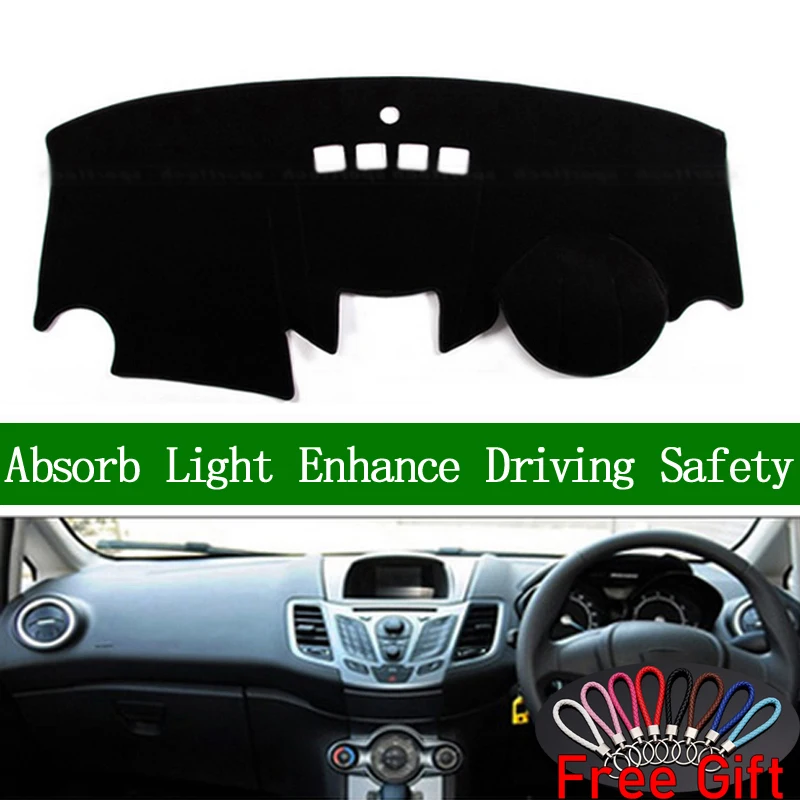 

For Ford fiesta 2004 2005 2006 2007-2014 Right Hand Drive Dashboard Cover Car Stickers Dash Mat Carpet Interior Accessories