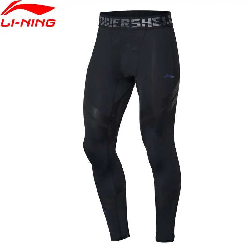 

Li-Ning Men Training Series Base Layer Tight Fit 88% Nylon 12% Spandex LiNing Fitness Elastic Sports Pants AULP049 CJAS19