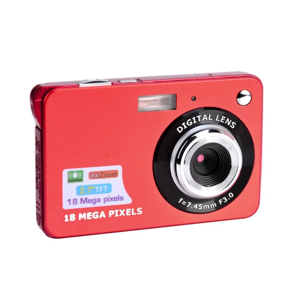 2.7 Inch TFT LCD Display 18MP 720P 8x Zoom HD Digital Camera Anti-Shake Camcorder Video CMOS Micro Camera Children Gift