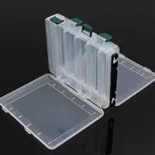 Двухсторонняя 14/10 отсеков, рыболовная коробка KAWA, высокопрочная прозрачная видимая пластиковая коробка с отверстием для слива