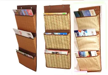 

68x29CM Three-Layer Oxford Hanging Book Case Household Sundries Storage Shelf Magazine Newspaper Storage Bag