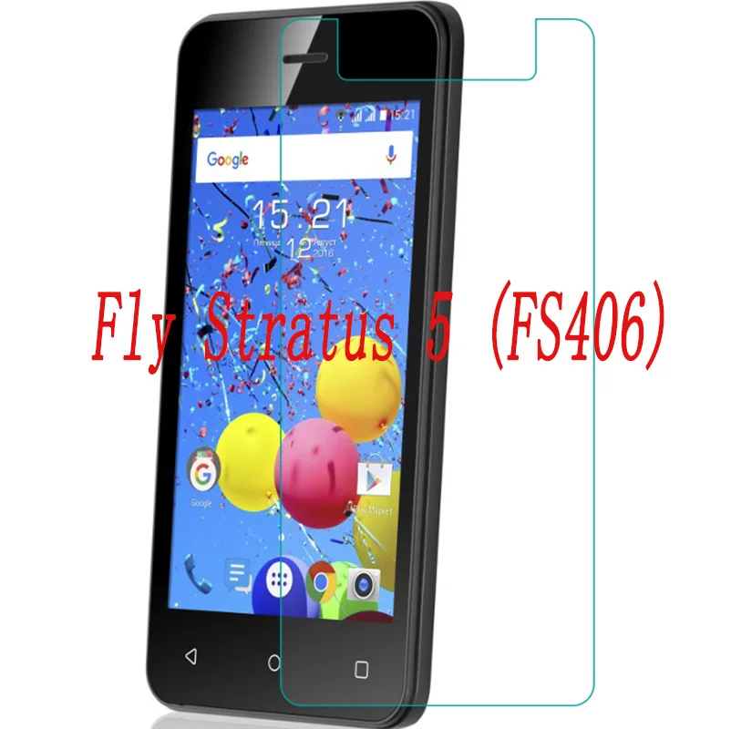 Smartphone Tempered Glass  for Fly Stratus 5 FS406 9H Explosion-proof Protective Film Screen Protector cover phone
