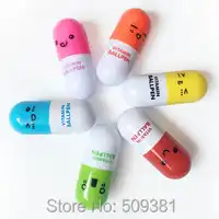 100 pcs/Lot, Free Shipping, Wholesale Novelty Pen, Pill Capsule Retractable Telescopic Style Ballpoint Pen, Cute Gift