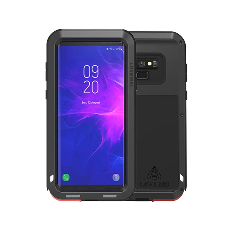 Love Mei Aluminum Metal Armor For Samsung Note 9 Shockproof Dirtproof Full Body Heavy Duty Case For Samsung Galaxy Note 9 Cover