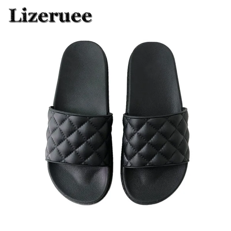 

Summer Women Slides Thick Soled Slippers Summer Slip on Sandals Black White Women Shoes Flip Flops Zapatillas Mujer Dropshipping