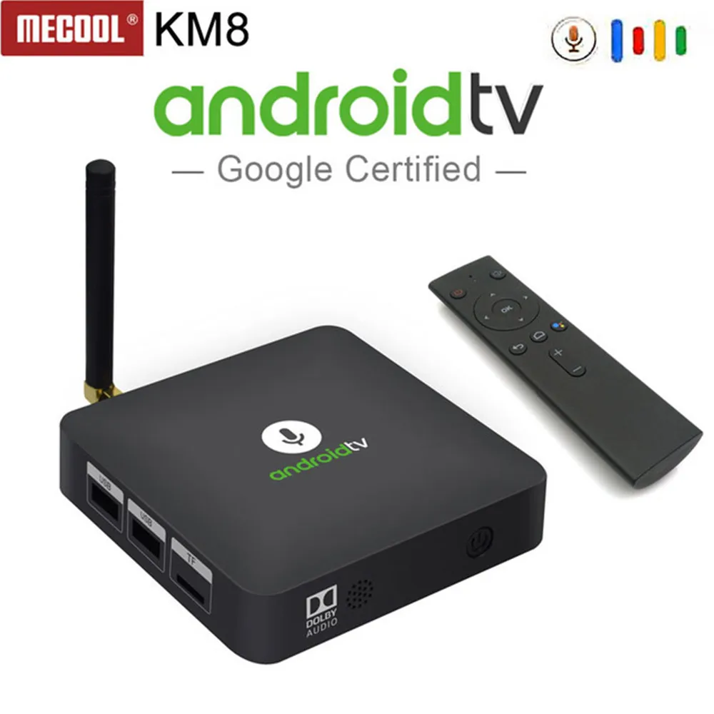 

MECOOL KM8 ATV Google Voice Control Smart TV Android 8.0 Amlogic S905X2GB DDR3 16GB Dual Antenna BT4.2 HDR 4K media player