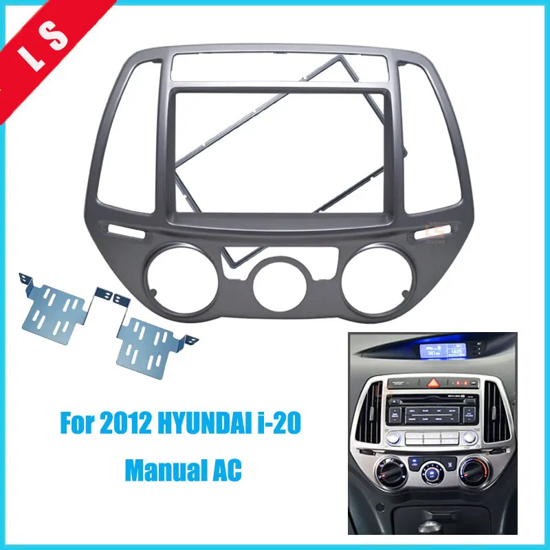 2Din Car Fascia for 2012 Hyundai I 20 i20 I 20 Manual AC Radio DVD