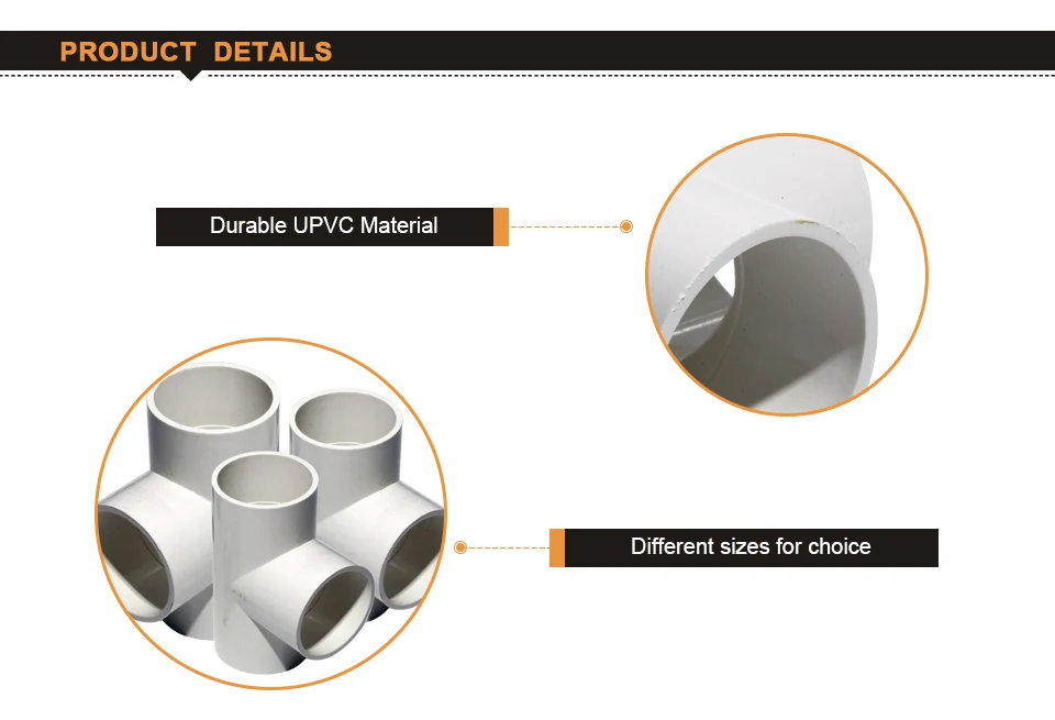 Трехходовая труба фитинги ПВХ соединитель водопровода 40/50/63/75/90/110 мм 1,2 ''/1,5''/2 ''ID Воды Разъемы DIY PVC-U трубы шарнира