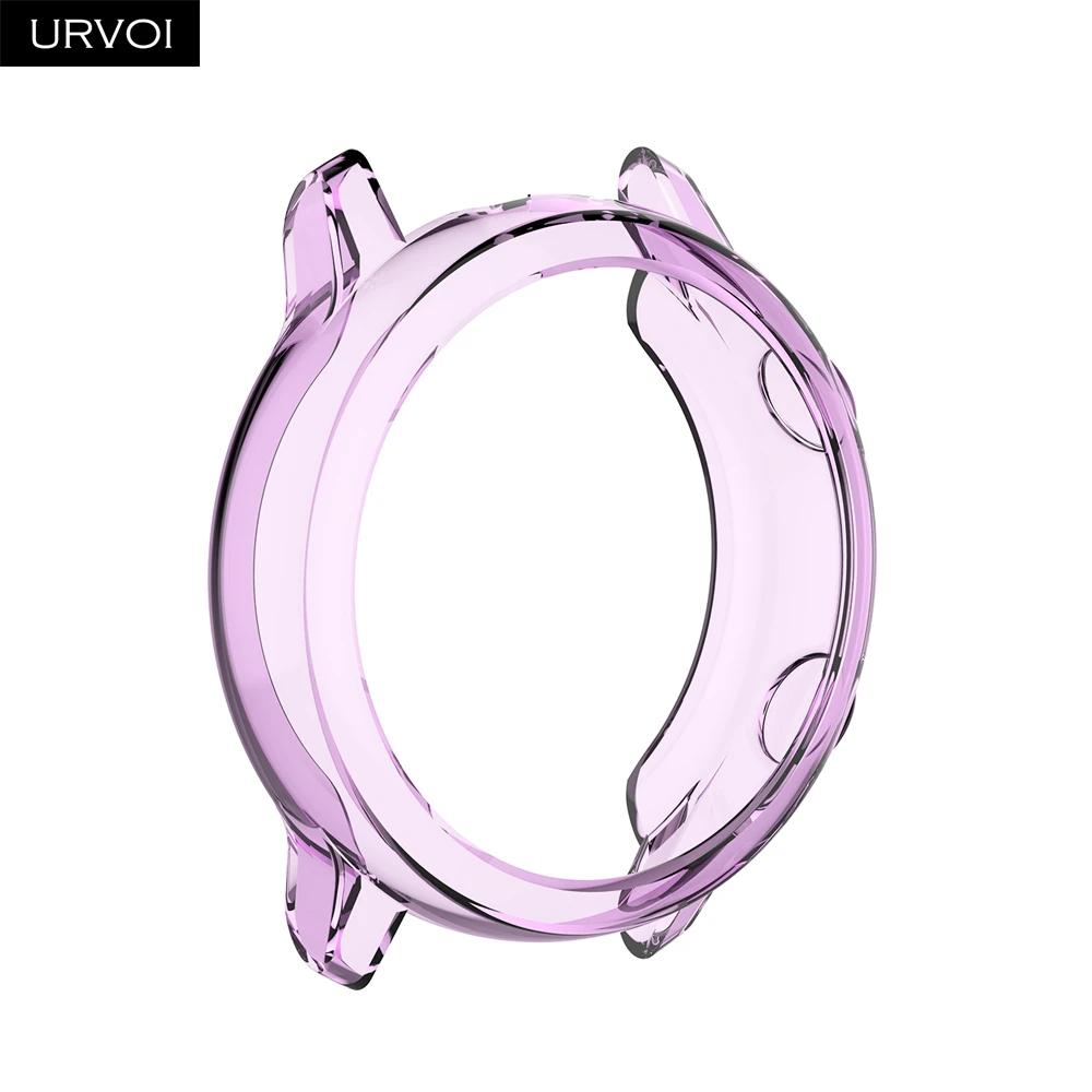 URVOI чехол для Galaxy watch Active/42 мм/46 мм ТПУ протектор кристалл цвета Рамка Тонкий чехол ультра тонкий чехол анти противоударный бампер - Цвет: Purple
