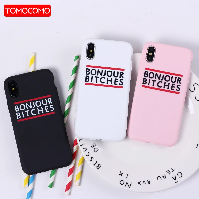 Graffiti Candy Color Back Cover Lovely Letter Quote Soft Phone Case Fundas For iPhone 7Plus 7 6Plus 6 6S 5SE 8 8Plus X XS Max