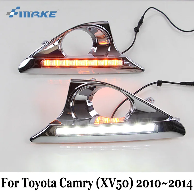 

SMRKE DRL For Toyota Camry XV50 2010~2014 / 12V Car LED Daytime Running Light & Cornering Lamp / Car Styling Fog Lamp Frame