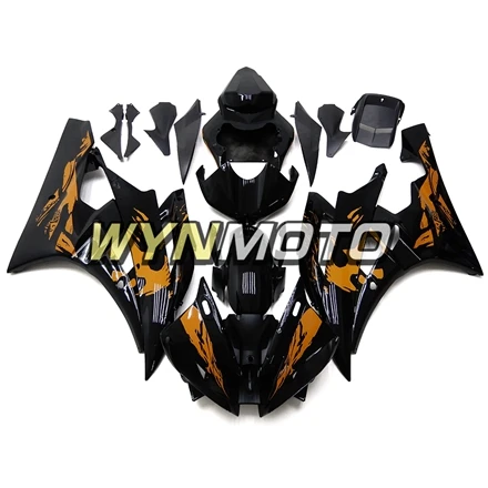 Полный комплект обтекателей для Yamaha R6 2006-2007 06 07 год впрыска ABS пластмасс кадров полный обтекатель оранжевый черный мотоцикл корпусов