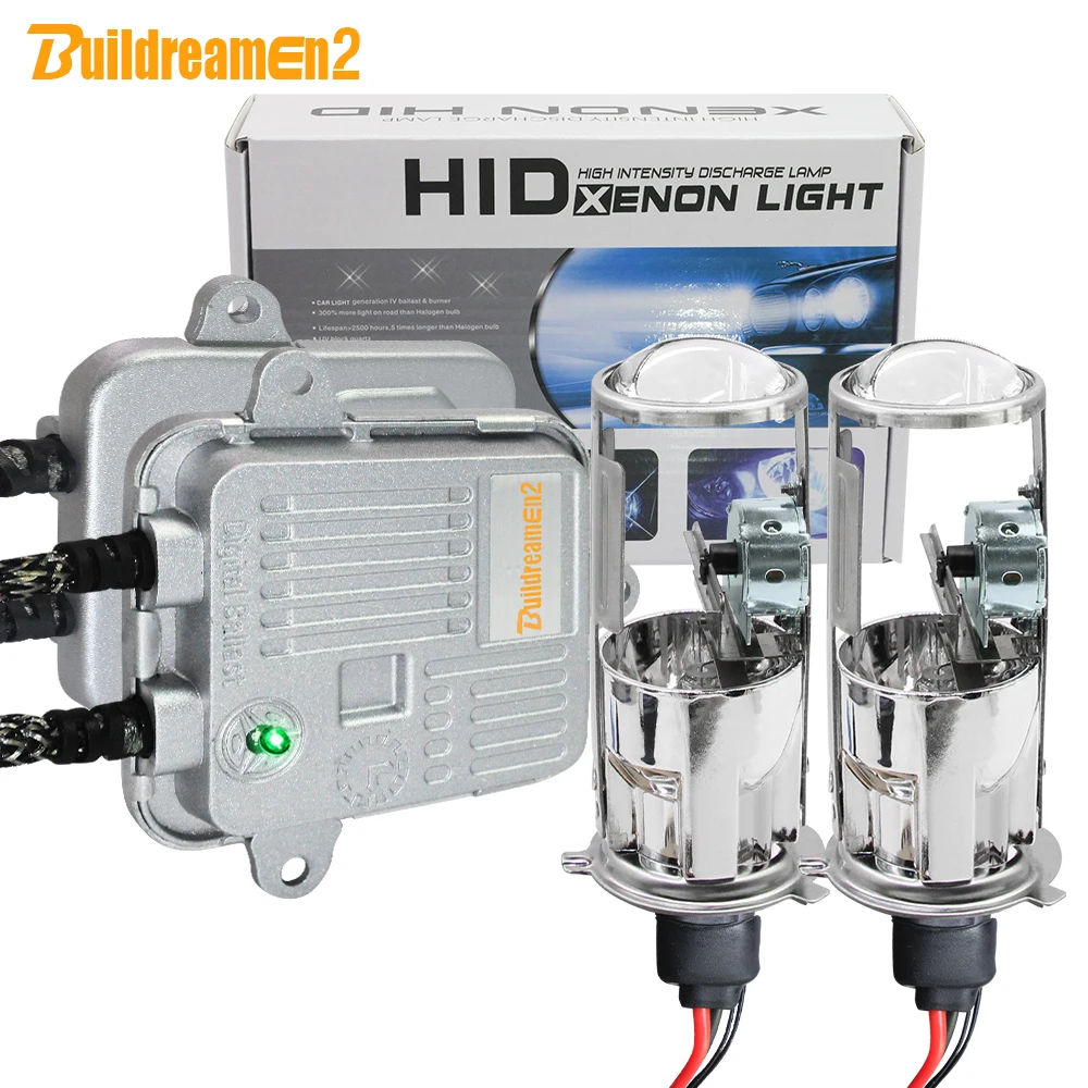 Buildreamen2 H4 мини-объектив проектора Hi/Lo Bi-Xenon HID Xenon Kit AC балласт автомобильная фара дальнего и ближнего света 55 Вт 4300 К 6000 К 8000 К