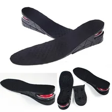 2-Слои 5 см дышащие будут проходить воздушные пузырьки подушки обуви увеличение высоты подъема пятки стельки пара выше для Для мужчин& Женская обувь вставки