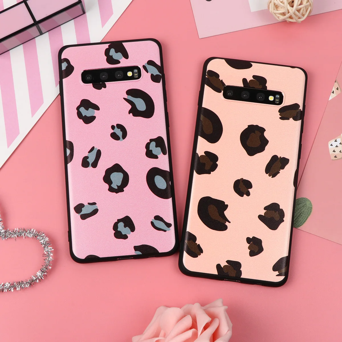 

Matte Cover Case For Samsung Galaxy S6 S7 Edge S8 S9 S10 Plus S10e Silicone Leopard Print Phone Case For Samsung S9 Plus Coque