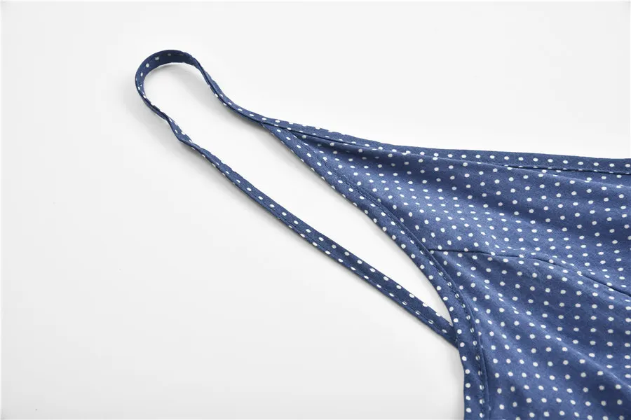 Gladiolus Polka Dot Summer Dress Women Spaghetti Strap V Neck Backless Sexy Ruffles Mini Women Dress Casual Beach Ladies Dresses (26)
