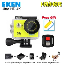 Eken H9R Action camera Ultra HD 4 K Video Sports Camera 170 degree Wide Angle 2.0 inch 1080p pro cam wifi 2Batteries+Charger+Bag