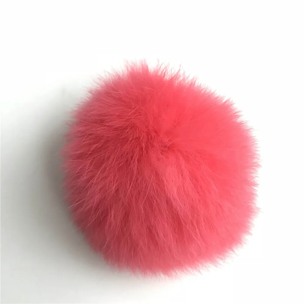 Magicfur 6 см Φ Pom Ball светильник Красного цвета DIY Настоящий мех кролика Beanie Shoes