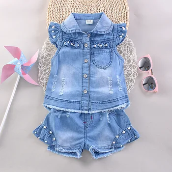 

Girls Clothes Girl Summer Clothing Set 2019 New Kid Clothes Princess Lace Two Pieces Suit 90 100 110 120 High Quality