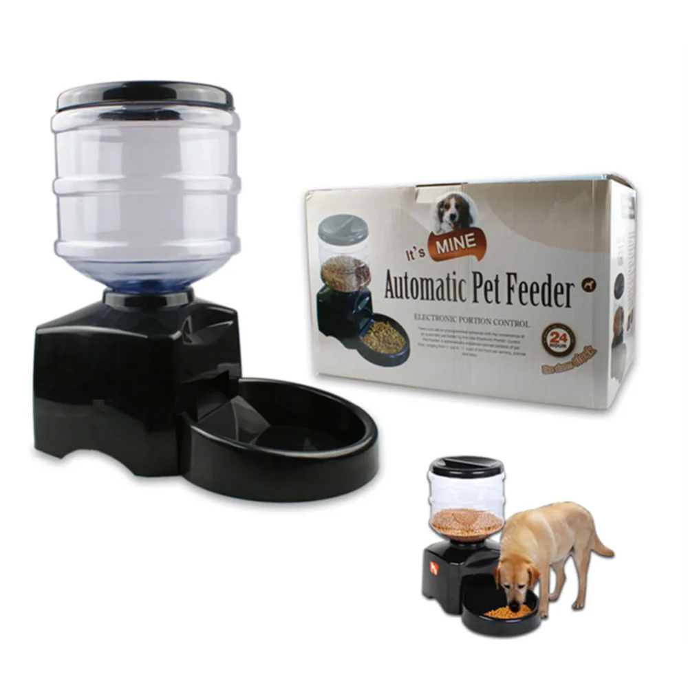 5.5L Automatic Pet Feeder Voice Message Recording LCD Screen