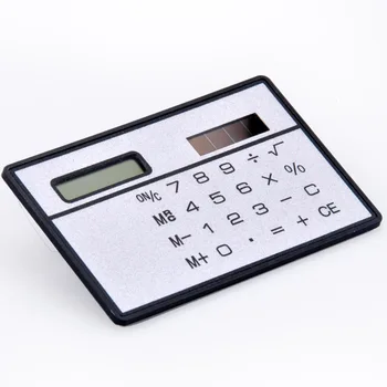 

Mini Ultra thin Calculator General Purpose Solar Energy Handheld 8-digit Pocket Card Style Calculator