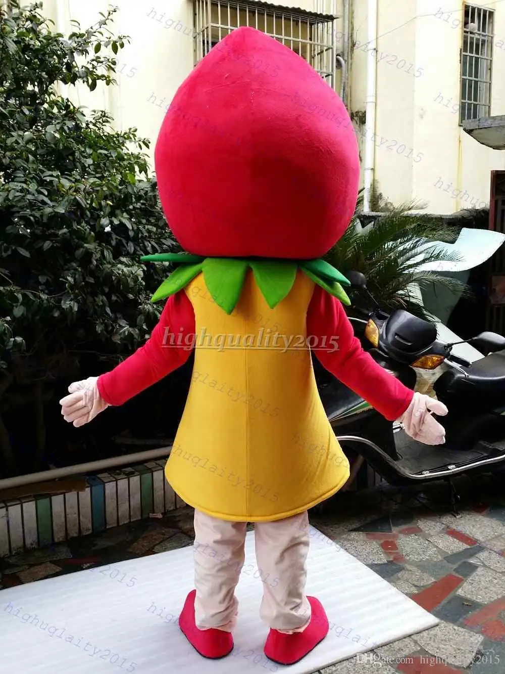 High quality Fruit STRAWBERRY MASCOT COSTUME Cartoon character ADULT mascot Costumes1