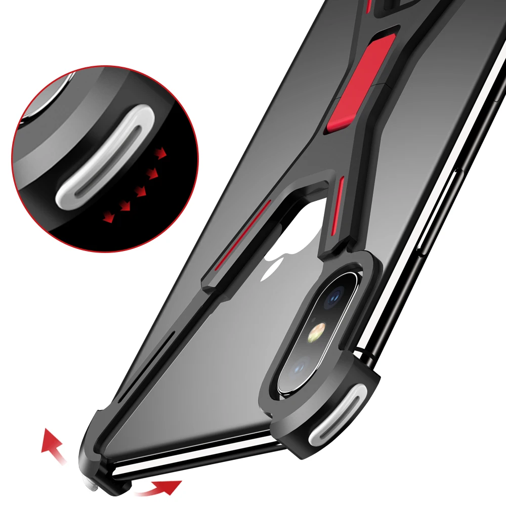 Металлический чехол X формы для iPhone XS Max, чехол, индивидуальная задняя крышка для iPhone X, противоударный чехол-бампер