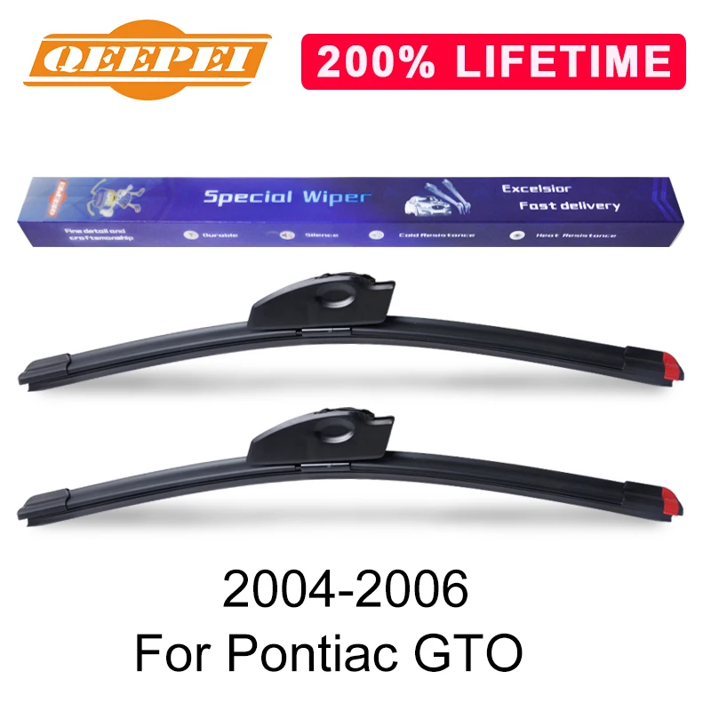 QEEPEI Replace Wiper Blade For Pontiac GTO 2004 2006 Silicone Rubber