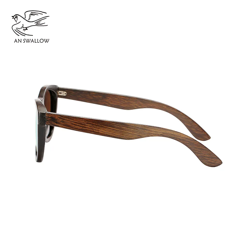 Мужские и женские Квадратные Солнцезащитные очки SWALLOW Wood бамбуковые зеркальные