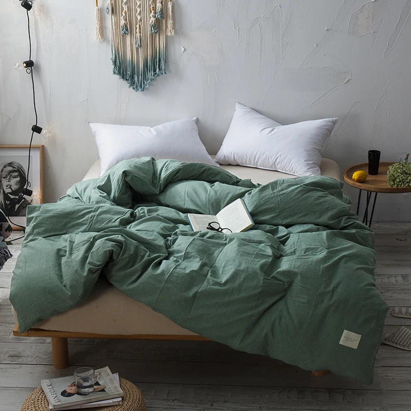 Dark Green Color Home Textile Single Duvet Cover No Filling Cotton 1pcs dark-green-color-home-textile-single-duvet-cover-no-filling-cotton-1pcs