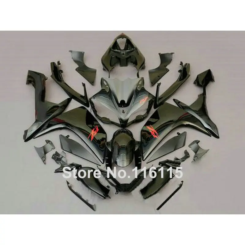 

Injection molding lowest price plastic fairing kit for YAMAHA YZF R1 2007 2008 YZF-R1 07 08 all black fairings set CF55