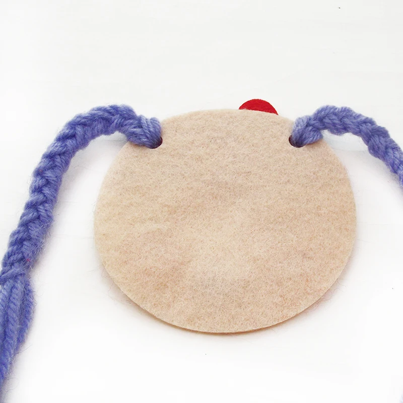10x9.5cm 4 Colors Braid Girl Children handmade Felt Early Learning Tool handwork Nonwoven Decoration DIY Felt Package Decoration