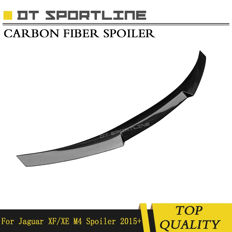 Real Carbon Fiber Spoiler For Jaguar XF XE New M4 Styling Car Decoration Original tail wing Rear Diffuser lip fits 2015+ | Автомобили и