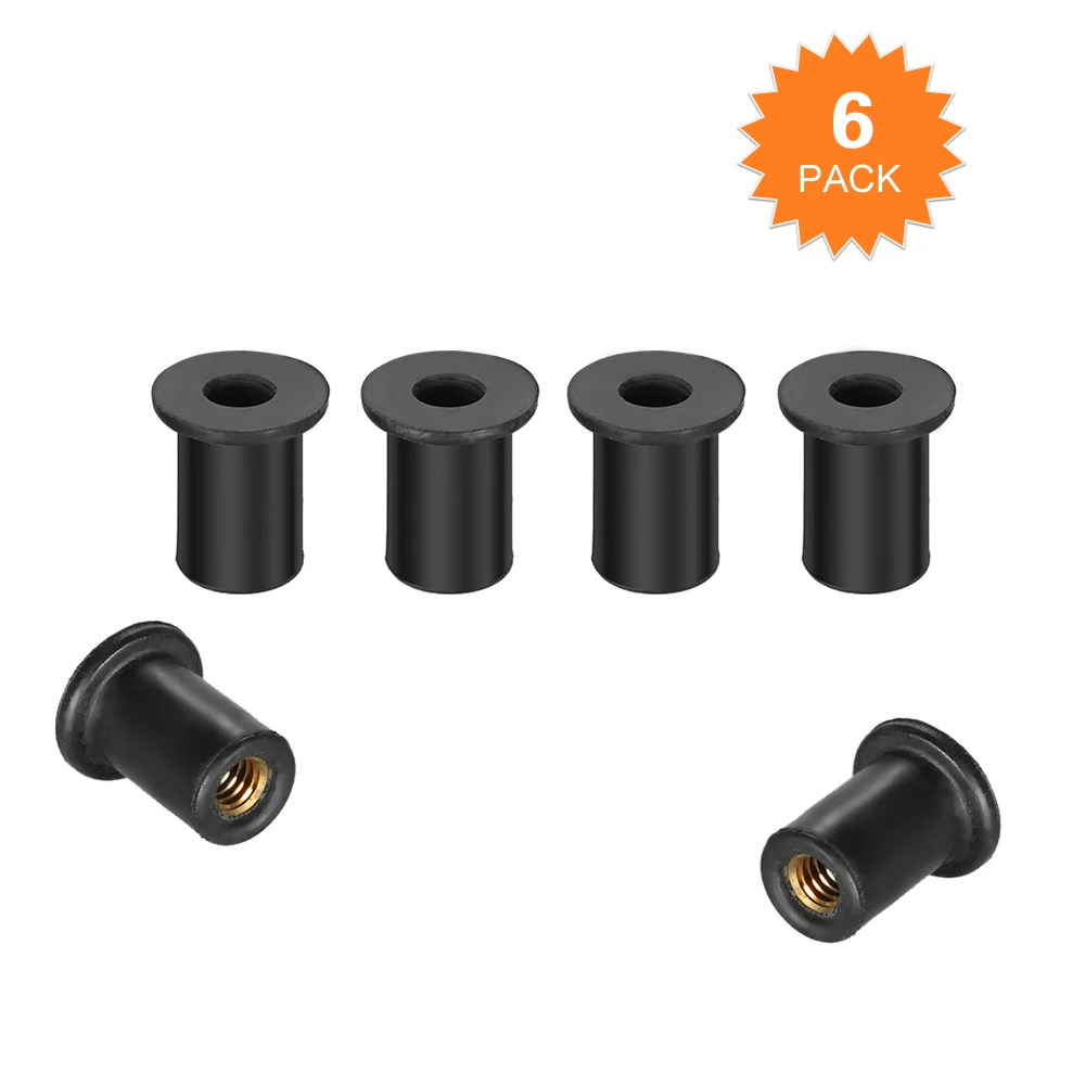 

6Pcs Kayak Rubber Well Nuts Fastener M4/M5/M6 Kayak Accessories Boat Wellnuts Canoe Hardware Gear Mounting Replacement Kit