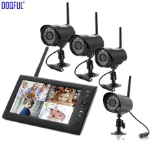 7 дюймовый монитор Беспроводной домашней безопасности Камера Системы Ночное видение видео 4 наблюдения Камера s открытая Сделай Сам SD Запись DVR Регистраторы