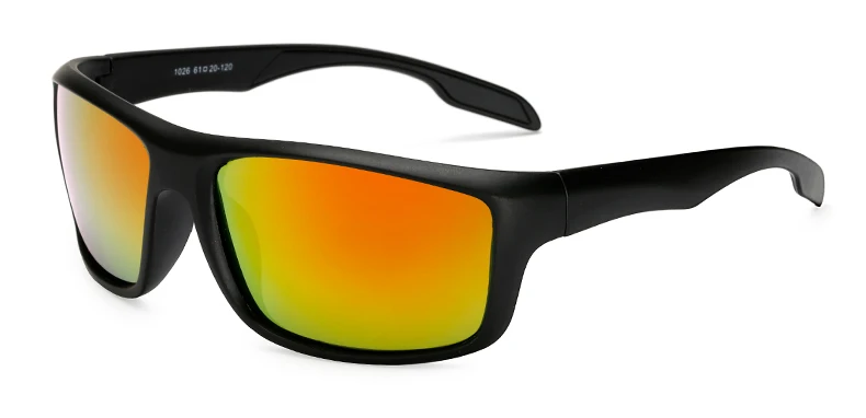 Мужские классические поляризационные солнцезащитные очки, мужские очки для вождения, прямоугольные зеркальные солнцезащитные очки,, защита от ультрафиолета, Gafas, длинный Хранитель 1026 - Цвет линз: Red Lens