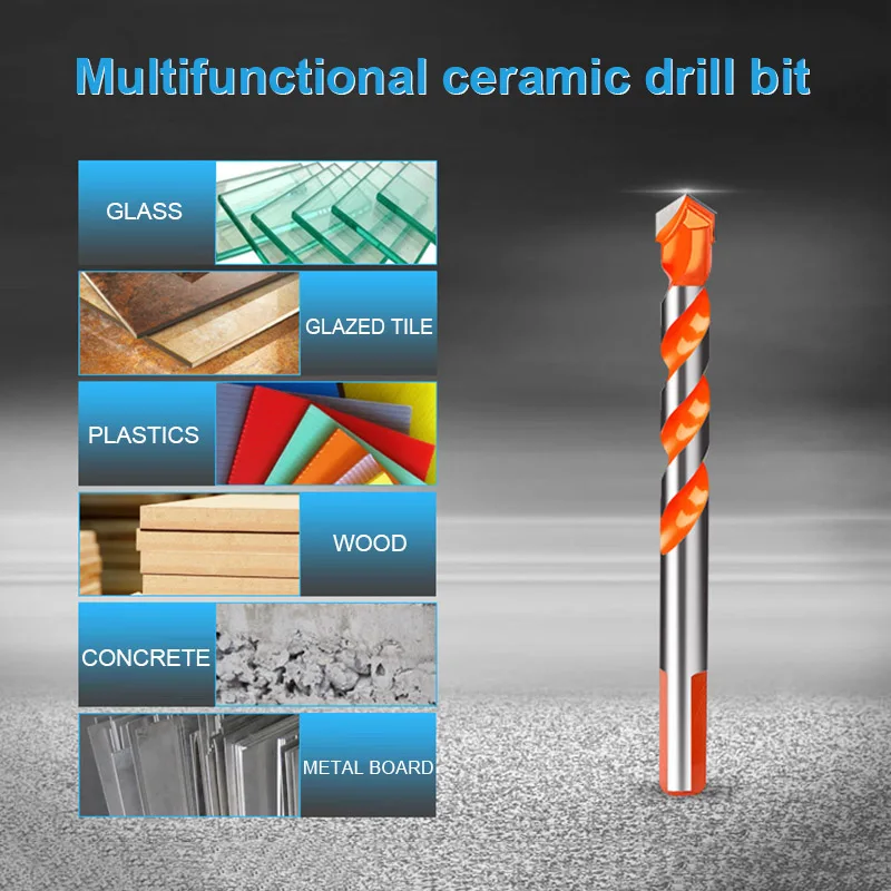 

Ceramic Tile Glass Drill Bits Multifunction Alloy for Chucks Bit Electric Drill WWO66