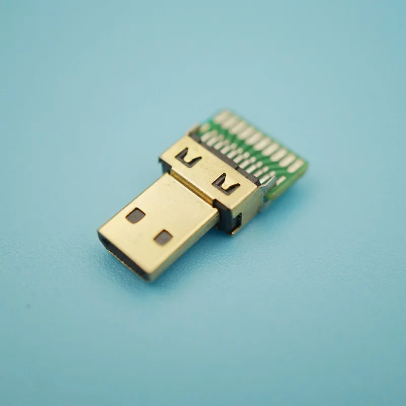 50pcs D type Micro HDMI Connector WITH PCB Board Iron Shell Micro HDMI