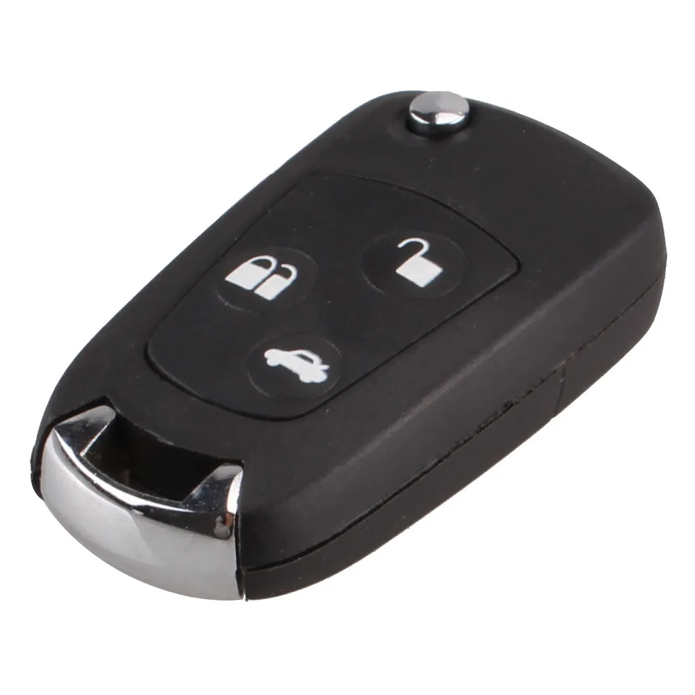 KEYYOU 10x3 кнопки ключ для отбортовки флип-чехол Uncut пустой Fob для Ford Focus Mondeo