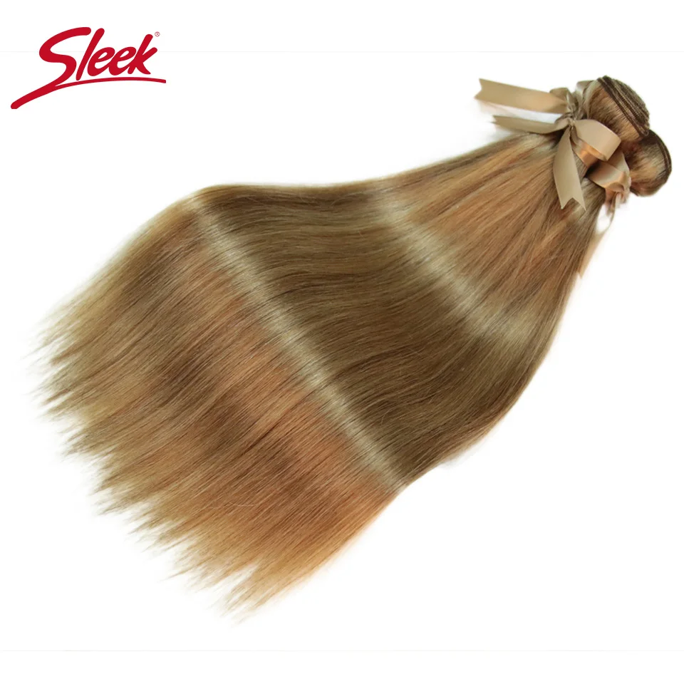 Sleek Remy P8/22 P27/613 P6/22 пианино Цвет перуанские пучки волос 8-24 дюймов, прямые человеческие волосы для наращивания волосы светлые для наращивания