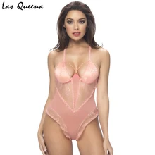 Transparent Bodysuit Women Sexy Hollow Out Back Sexy Teddy Women Halter Sexy Bodysuit Plus Size Pink Teddy Lingerie Body Suit black sexy cutout waist criss cross back lace bodysuit teddy