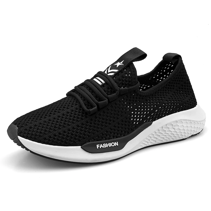 

2019 New Shoes Breathable Fitness Sport Running Shoes for Adults Outdoors Lace-up Sneakers Mesh Air Cushion Men Jogging Trainers