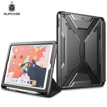 For iPad 9.7 Case (2018/2017) Slim Trifold Folio Cover with Auto Sleep/Wake, Built-in Screen Protector,Compatible with Apple Pen